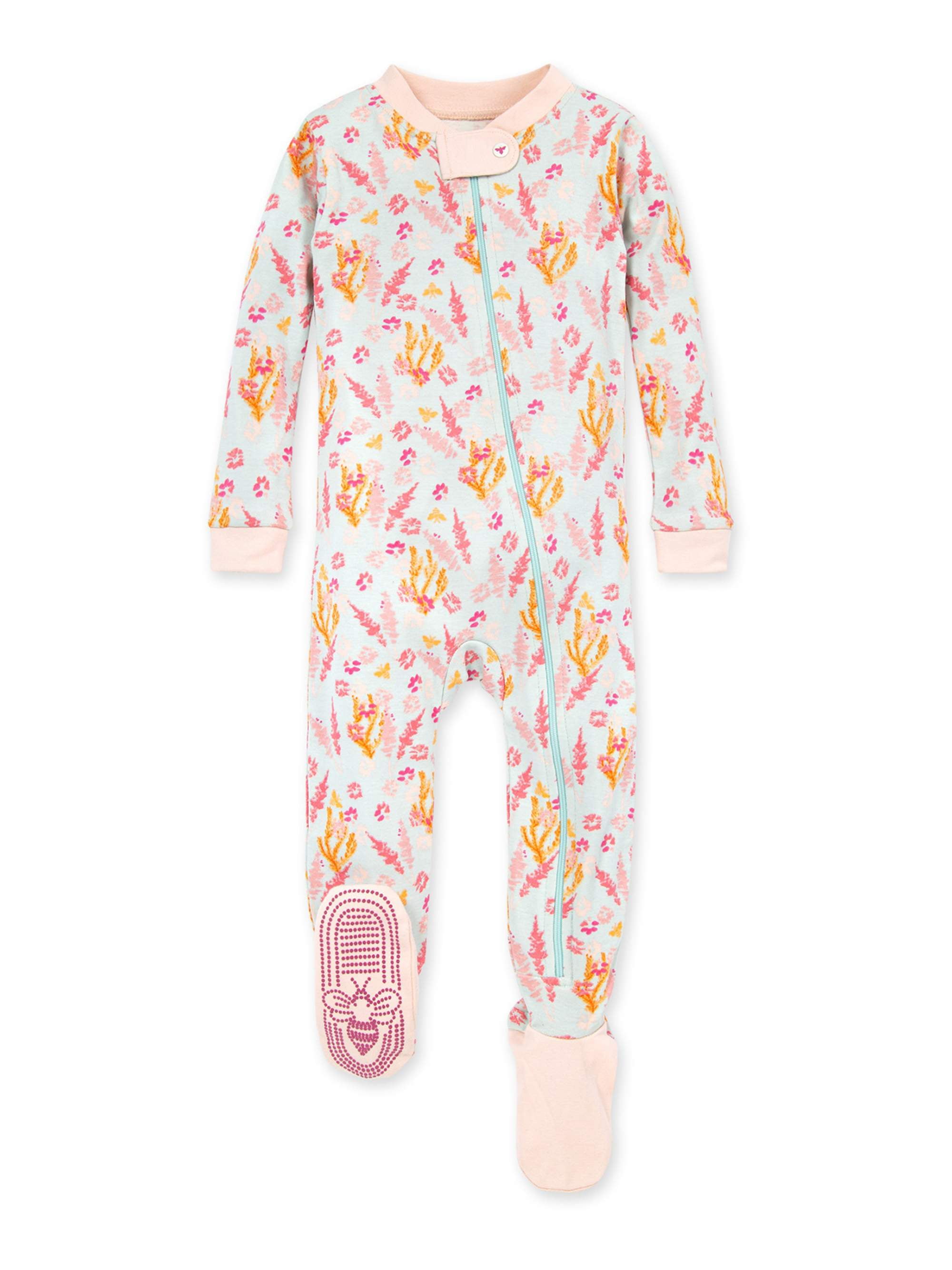 burt's bees zip up pajamas