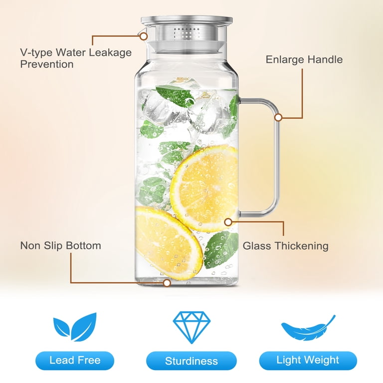 Xueyu 68oz Glass Pitcher with Stainless Steel Lid photo 7