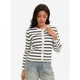 thumbnail image 6 of Women's Striped Cardigan Sweaters Fall Outfits Clothes Fashion Trendy Long Sleeve Tops Casual Lady Jackets, 6 of 7
