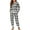 Skull Black White, variant on SCRAWLGOD Fall Decor Women's Round Collar Pajama Sets with Drawstring Pockets Long Sleeve Tee and Pant with Breast-Pocket 2 Piece Casual Comfy Sleep Set, Maple Leaf Print Spots Beige, S