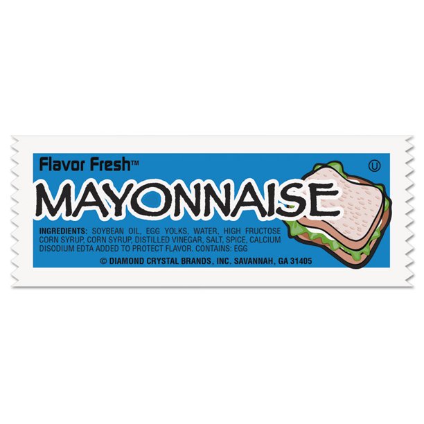 Flavor Fresh Mayonnaise Packets, .317oz Packet, 200/carton Walmart
