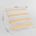 thumbnail image 2 of 1-5 Layers Wooden Ladder Rack Acrylic Multi-layer Ladder Display Rack, 2 of 8
