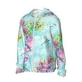 thumbnail image 2 of Fotbe Dragonfly Floral Men's Women's UPF 50+ Sun Protection Jacket Hooded Cooling Shirt with Pockets Hiking Outdoor Performance-Large, 2 of 9