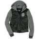 thumbnail image 1 of Ecko Unltd. Chaqueta recortada Jkt con capucha Pu Varsity para mujer, negro, mediano Ecko Unltd. Chaqueta recortada, 1 of 1