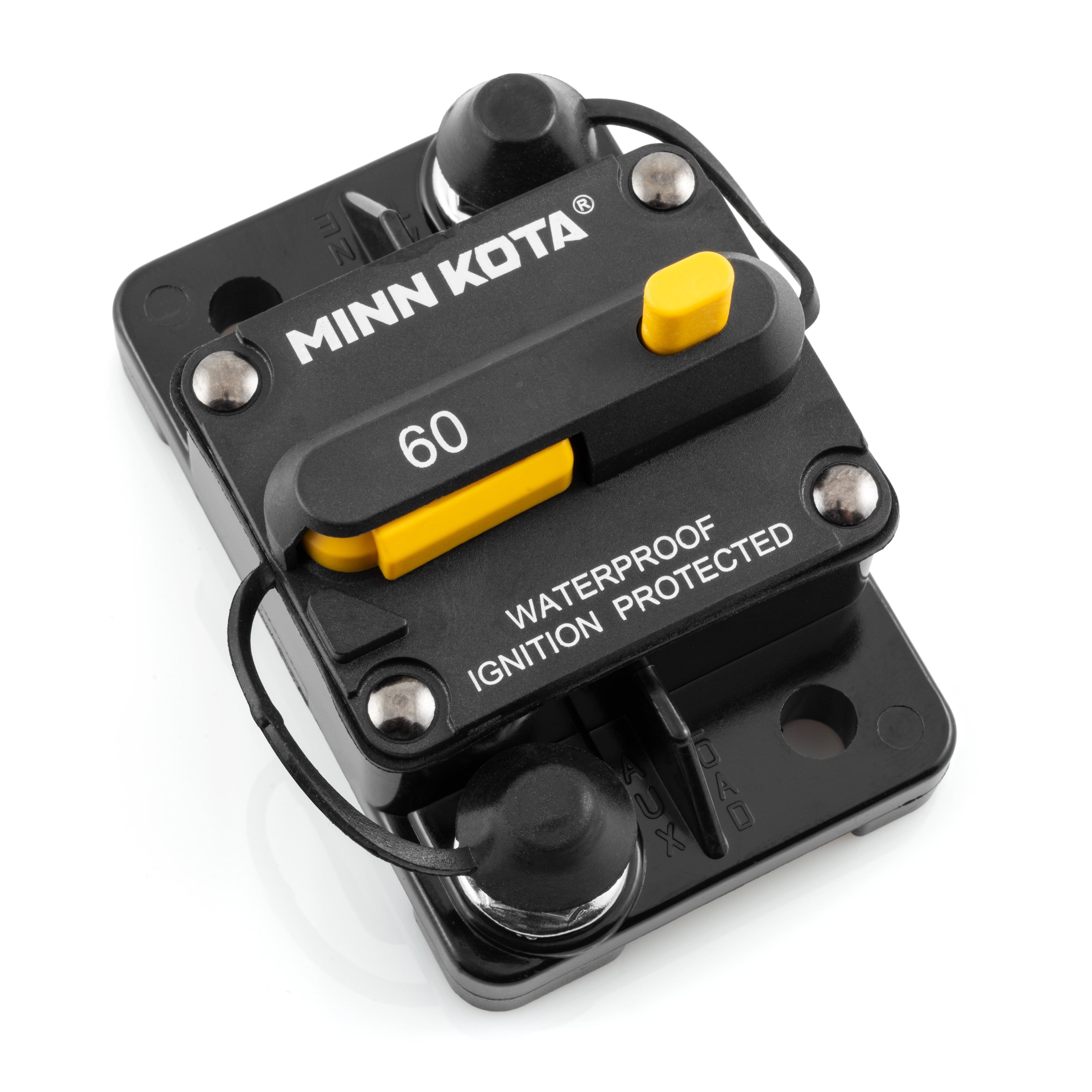 Minn Kota Manual Reset Circuit Breaker Waterproof 12-48Volt; 60 Amp Rating