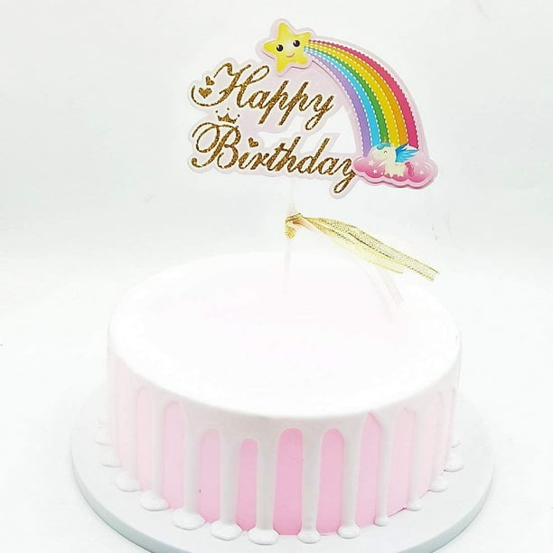 2 Pieces Happy Birthday Cake Topper Happy Birthday Name Cake Topper Personalized Happy Birthday Cake Topper Custom Birthday Decorations Walmart Com Walmart Com