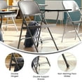 thumbnail image 3 of Flash Furniture Rutherford 4 Pack Premium Steel Folding Chair with Left Handed Tablet Arm, 3 of 12
