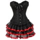 thumbnail image 1 of Vestidos de corsé sexys para mujer, disfraz de talla grande, corsé burlesco por encima del busto y minifalda, conjunto de corsé con tutú, 1 of 5