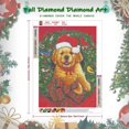 thumbnail image 2 of Kit digital de pintura de perro de Navidad con arte de diamante para decoración de pared del hogar, 12.0 x 16.0 in, 2 of 5