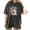 Black-2, variant on Washed Black Wizard Riding Cat Tarot Card Graphic Print Tshirt Graphic Tees Shirts Mystical Cottagecore Casual Tops S-2XL