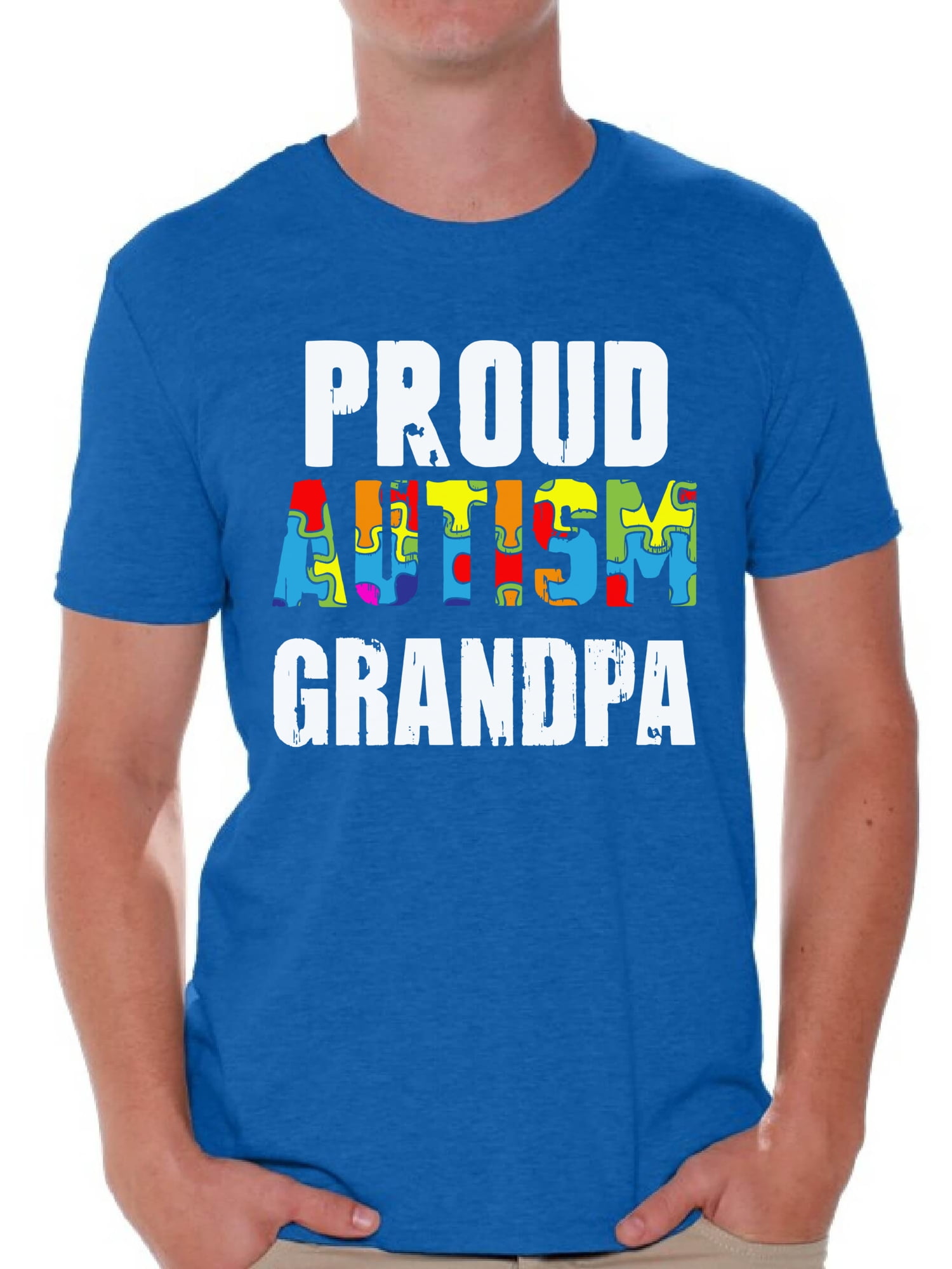 Autism Dad T-shirt Autism Awareness Autistic Super Dad Birthday Gift Adult Top