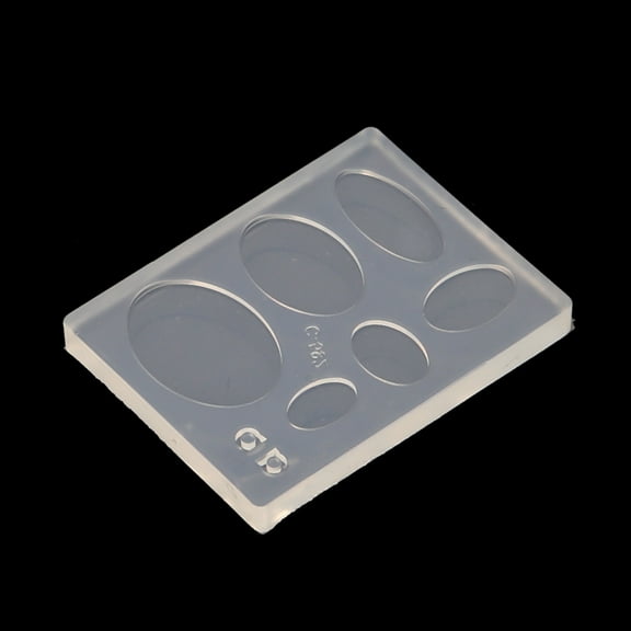 Hukai Silicone Round Oval Square Mold Resin Epoxy Mold Ellipse Moulds Pendant Casting for UV Resin Crafts DIY Jewelry Tool