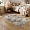 thumbnail image 1 of ODIKA 5'x7' Washable Area Rug Easy Care, Non-Shedding, Pet Friendly, Beige Faded Solid Tonal Geometric Farmhouse Neutral Abstract for Small Living Room, Bedroom, 1 of 6