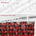 thumbnail image 6 of Christmas Snowman Bathroom Shower Curtain Xmas Tree Snowflake Winter Truck Plaid Waterproof Washable Shower Curtains for Bathtub Bath Decor with Grommets and Hook 54 X 78 Inch, 6 of 8