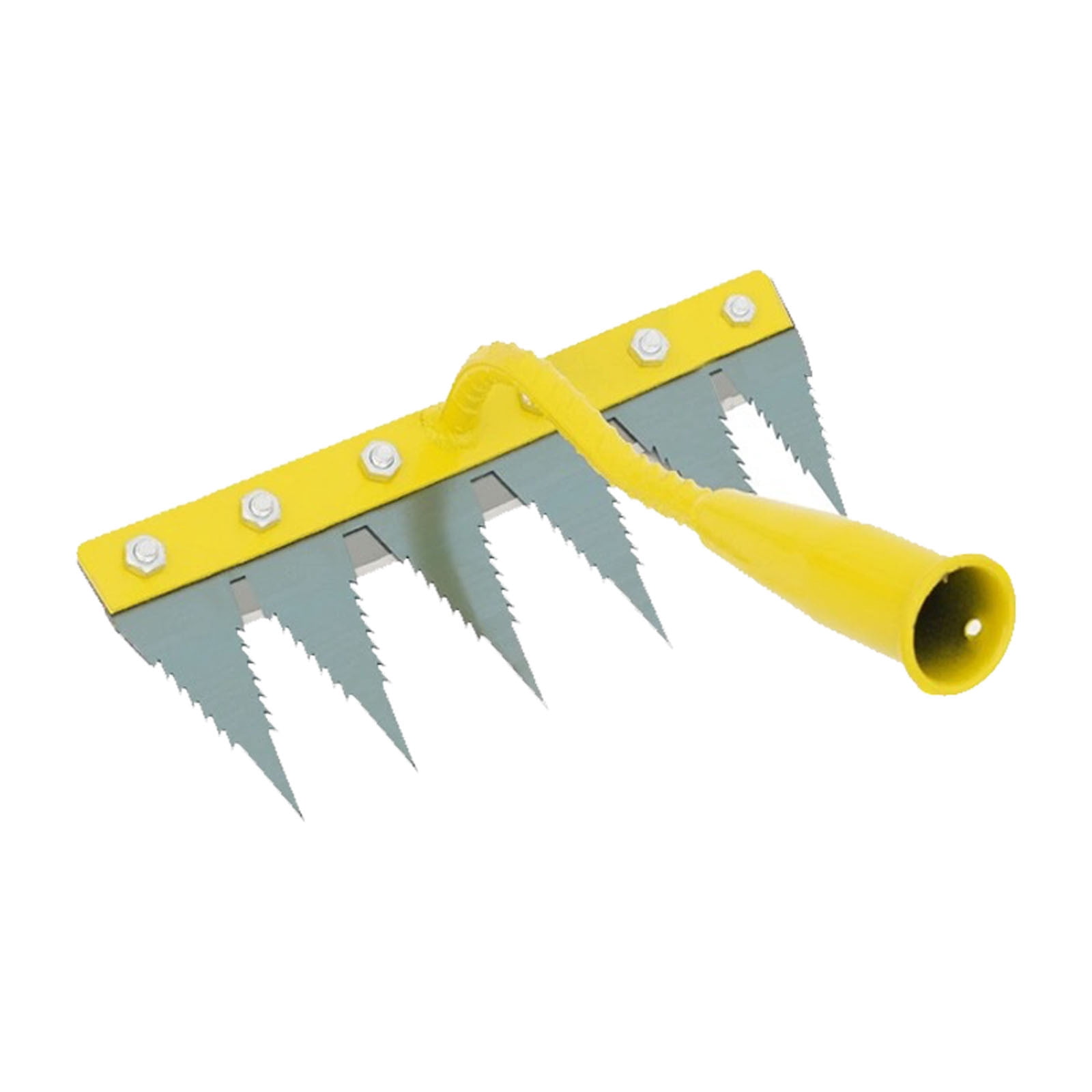 HEWANG Iron Weeding Rake 2.0, 2026 New 6 Teeth Carbon Steel Garden Weeder Rakes, Iron Rake for Yard Lawn and Garden, Heavy-Duty Garden Hand Weeder Puller Tool for Gardening and Weedings (6 Teeth)