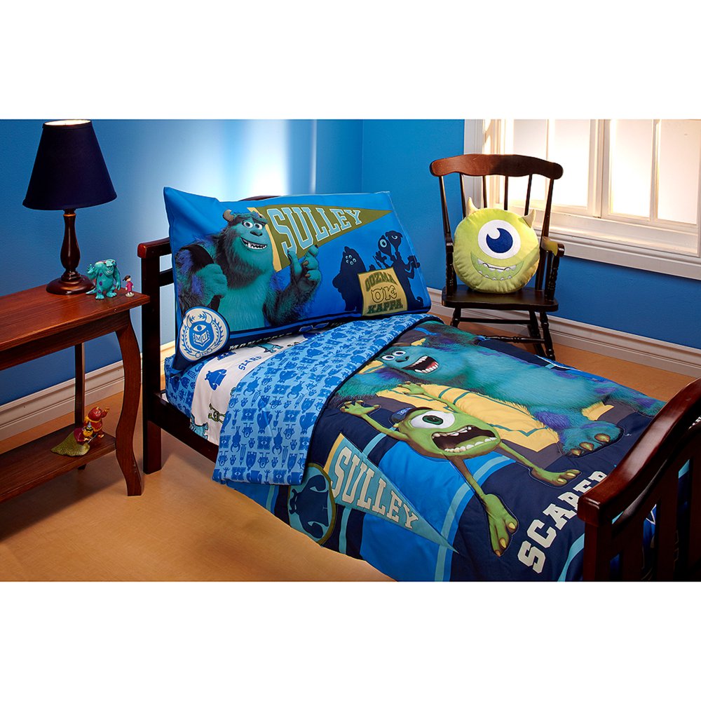 Disney 4Piece Pixar Monsters Toddler Bedding Set