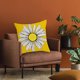 thumbnail image 4 of PYPESEEWY - Fundas de cojín decorativas para sala de estar, 45 x 45 cm, juego de fundas de almohada impermeables con diseño floral de margaritas para exteriores, patio, jardín, sala de estar, sofá, 4 of 6