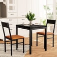 thumbnail image 1 of HOMOOI 3 Piece Dining Table Set with Cushioned Chairs, Modern Counter Height Dinette Set, Small Kitchen Table Set with 1 Table and 2 Chairs for Dining Room, Kitchen, Small Spaces, 1 of 7