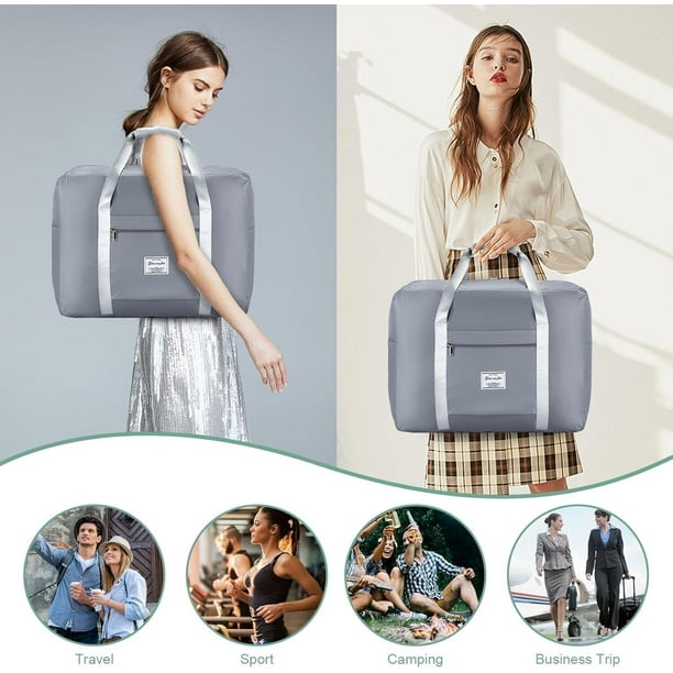 Borsa Da Viaggio Pieghevole 55x40x20 Cm – Bagaglio A Mano Ryanair, Nylon Impermeabile 45L Con Organizer Scarpe E Cosmetici – Unisex, Weekender Per Aereo, Palestra - 5