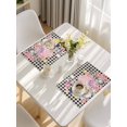 thumbnail image 5 of Bunny Easter Placemats Set of 8, Eggs Plaid Spring Floral Black White Farmhouse Placemats for Dining Table, Place Mats for Kitchen Tabletop, Waterproof Wipeable Dining Table Mats Set, 5 of 9