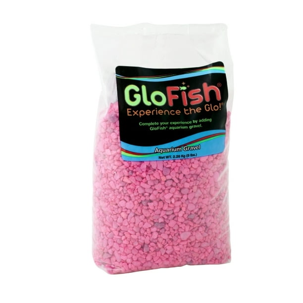 GloFish Aquarium Gravel 5 Pounds, Fluorescent Pink, Complements GloFish
