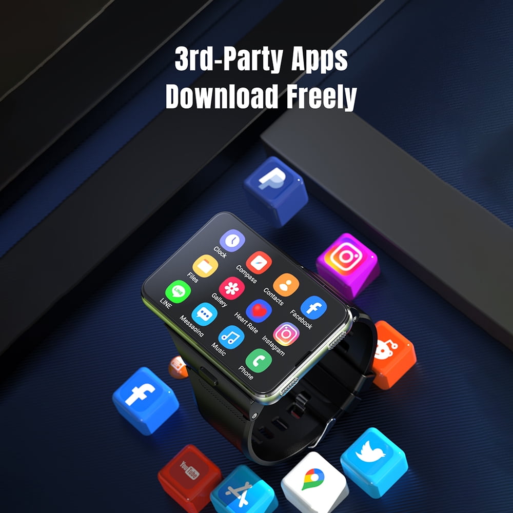 Rainbuvvy S999 Plus 4G Smart Large Screen Watch 2.88-inch TFT Display 6GB RAM 128GB Storage Android 11.0 2MP/8MP Bluetooth 5.0 2300mAh Multiple Colors Available