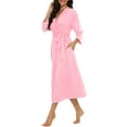 thumbnail image 6 of MINTREUS Women Kimono Robes Long Knit Bathrobe Lightweight Soft Knit Sleepwear Ladies Loungewear Spa Bathrobe, 6 of 7