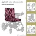thumbnail image 2 of ZIATUBLES Universal Electric Wheelchair Mobility Scooter Seat Cover Stain Resistant Power Chair Seat Protector Accessories Decor Item, Pink Leopard Print Print, 35 x 18 Inch, 2 of 6