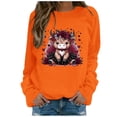thumbnail image 1 of TINZ Chandail en Molleton Motif pour Femmes Chandails en Molleton Oversize Col Rond Manches Longues Chandail Veste Chandail en Molleton Femmes Chandails en Molleton Sans Capuches Veste à Capuche, 1 of 6