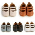 thumbnail image 5 of Baby Girl Shoes Non Slip Soft Sole PU Leather Infant Toddler Mary Jane Flats First Walker Crib Dress Oxford Shoes 3-18 Months, 5 of 6