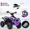 thumbnail image 4 of OLAKIDS Ride On ATV, 12V Kids 4 Wheeler Battery Powered Toy Car for Toddlers, Electric Rear Motorized Quad Vehicle for Boys Girls with LED Lights, Music, Horn, High Low Speed, Soft Start, 4 of 9