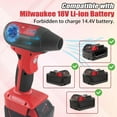 thumbnail image 3 of Jet Fan Mini Blower，130000 RPM Cordless Air Duster Comaptible with Milwaukee M18 18V Batteries with 4-Speed Control for Car Dust Cleaning, Outdoors BBQ Leaf Cleaning, Sofa's Pet Hair Cleaning, 3 of 8