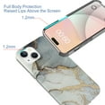 thumbnail image 4 of SaniMore for iPhone 15 Plus Case, Shockproof TPU Stylish Marble Pattern for Girls Women Drop Resistant Slim Fit for iPhone 15 Plus Lightweight Protective Anti-scratch Shell - Gray Marble, 4 of 6