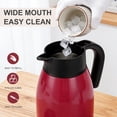 thumbnail image 5 of RED EARTH 51oz Thermal Coffee Carafe, Stainless Steel Vacuum Insulated, Press Button Lid, 1.5L (Brick Red), 5 of 8