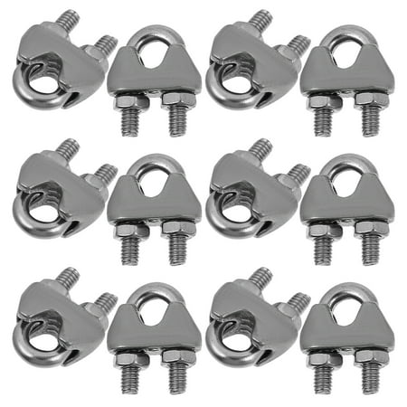 

12pcs Rope Clamp Wire Rope U Clip Wire Rope Fastener Wire Rope Clip U-bolt Clamp