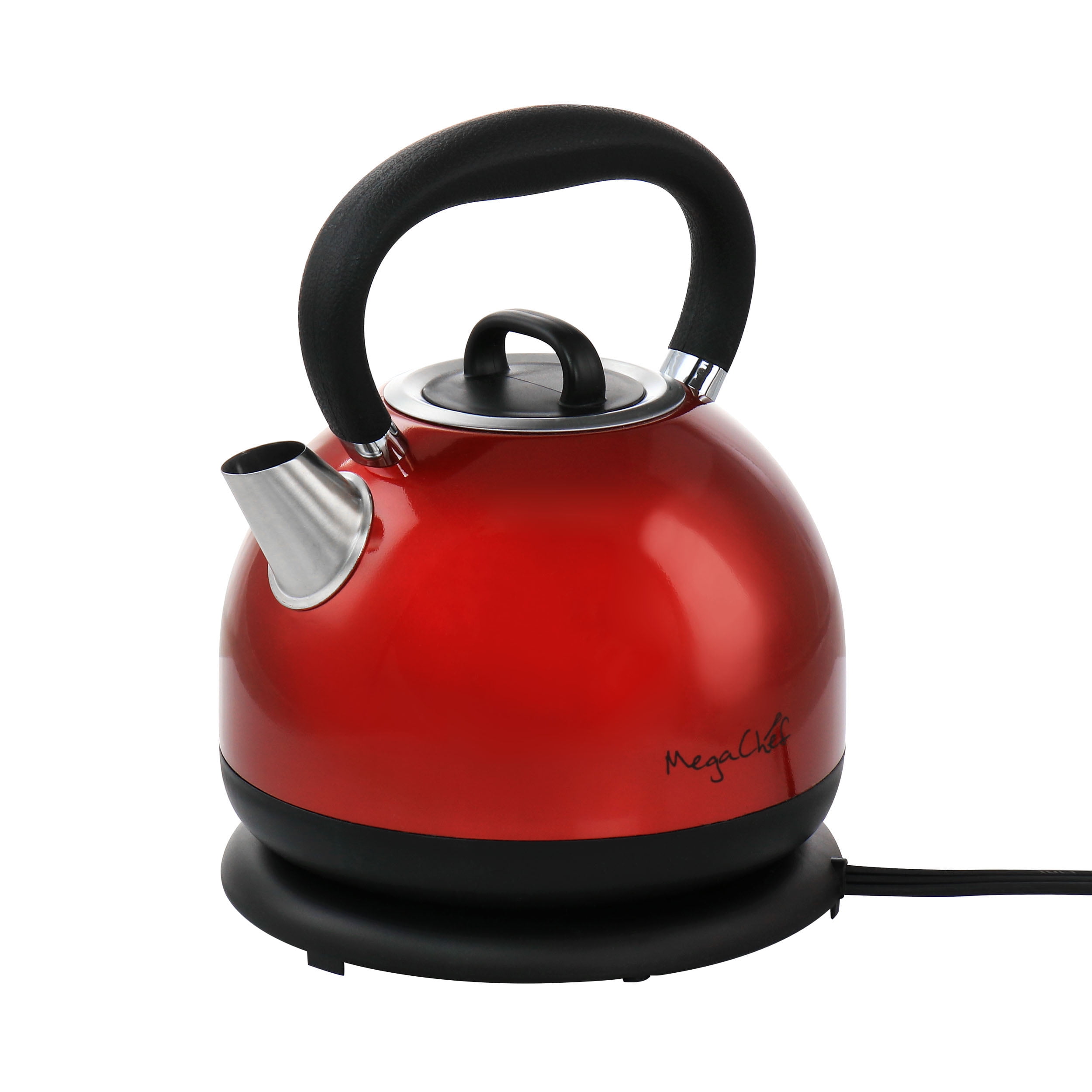 MegaChef 1.8 Liter Glass and Stainless Steel Electric Tea Kettle 