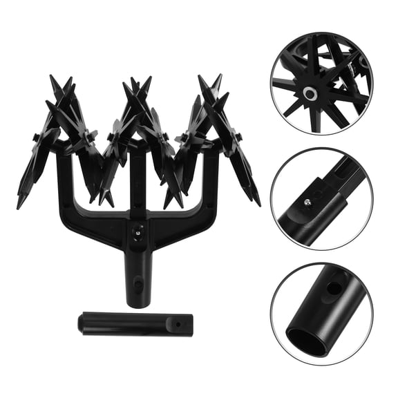 Soimiss 1Set Lightweight Handheld Rotary Cultivator for Garden Soil Tilling and Aeration