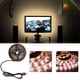 thumbnail image 3 of Iluminación de estantes alimentada por USB para televisores, tira de retroiluminación LED para TV de 2 m, blanco cálido y bajo voltaje de 5 V, 3 of 7