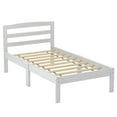 thumbnail image 2 of Furniture of America Knott Wood Platform Bed, Brushed White, Twin, 2 of 7