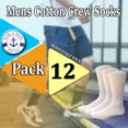 thumbnail image 3 of Yacht & Smith 12 Pairs of Mens Cotton Crew Socks, Solid, Athletic Sports Socks, Valuepack (White), 3 of 7