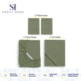 thumbnail image 4 of Sweet Home Collection 1500 Series 4 Piece Ultra Soft Microfiber Sheet Set, Twin, Sage, 4 of 5