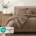 thumbnail image 3 of Amberspace 7-piece Bed in a Bag Comforter Set with Sheets,Deep Brown,Queen, 3 of 8