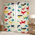 thumbnail image 2 of Homewish Teens Vehicle Helicopter Blackout Curtains Set of 2 (52x84 Each), Retro Cartoon Airplane Window Curtains, Dreamy Fairy Tale Curtains and Drapes, Curtains Blackout Decor, 2 of 6