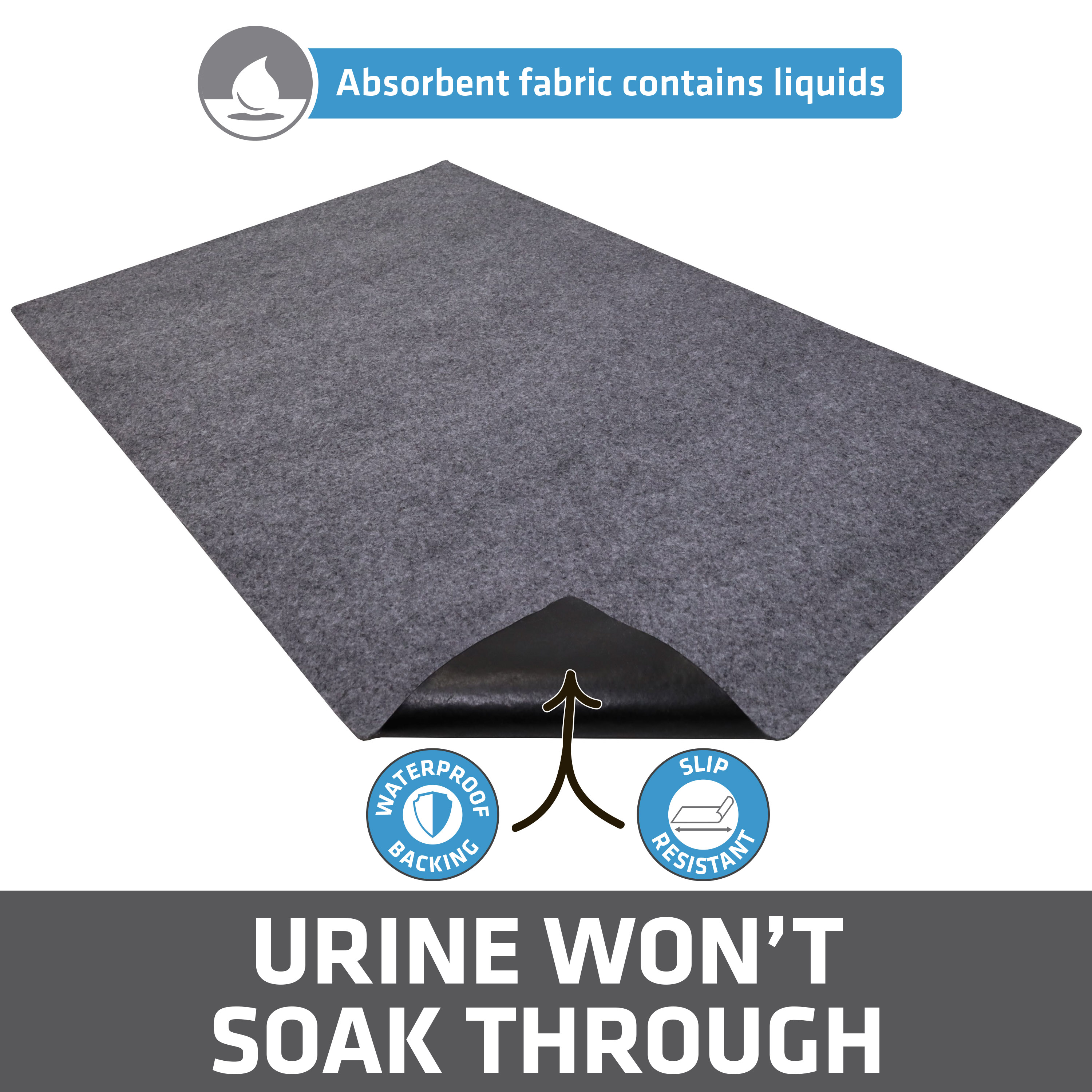 Drymate Jumbo Cat Litter Box Mat, Light Grey 29x44 photo 4