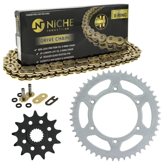 Niche Sprocket Chain Set for 2010-12 Suzuki RMZ250 13/49T 520 X-Ring Motorcycle MK1004663