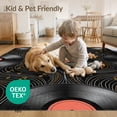 thumbnail image 4 of ODIKA Disc Record Shaped Sound Frequency Music Cd Shape Vinyl Round Non-Slip Chair-Friendly for Dining Room, Large Office, Lounge, 4 of 7