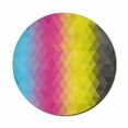 thumbnail image 1 of Abstract Mouse Pad for Computers, Colorful Geometric Vertical Pattern Modern Mosaic Design Illustration, Round Non-Slip Thick Rubber Modern Gaming Mousepad, 8" Round, Multicolor, by Ambesonne, 1 of 2