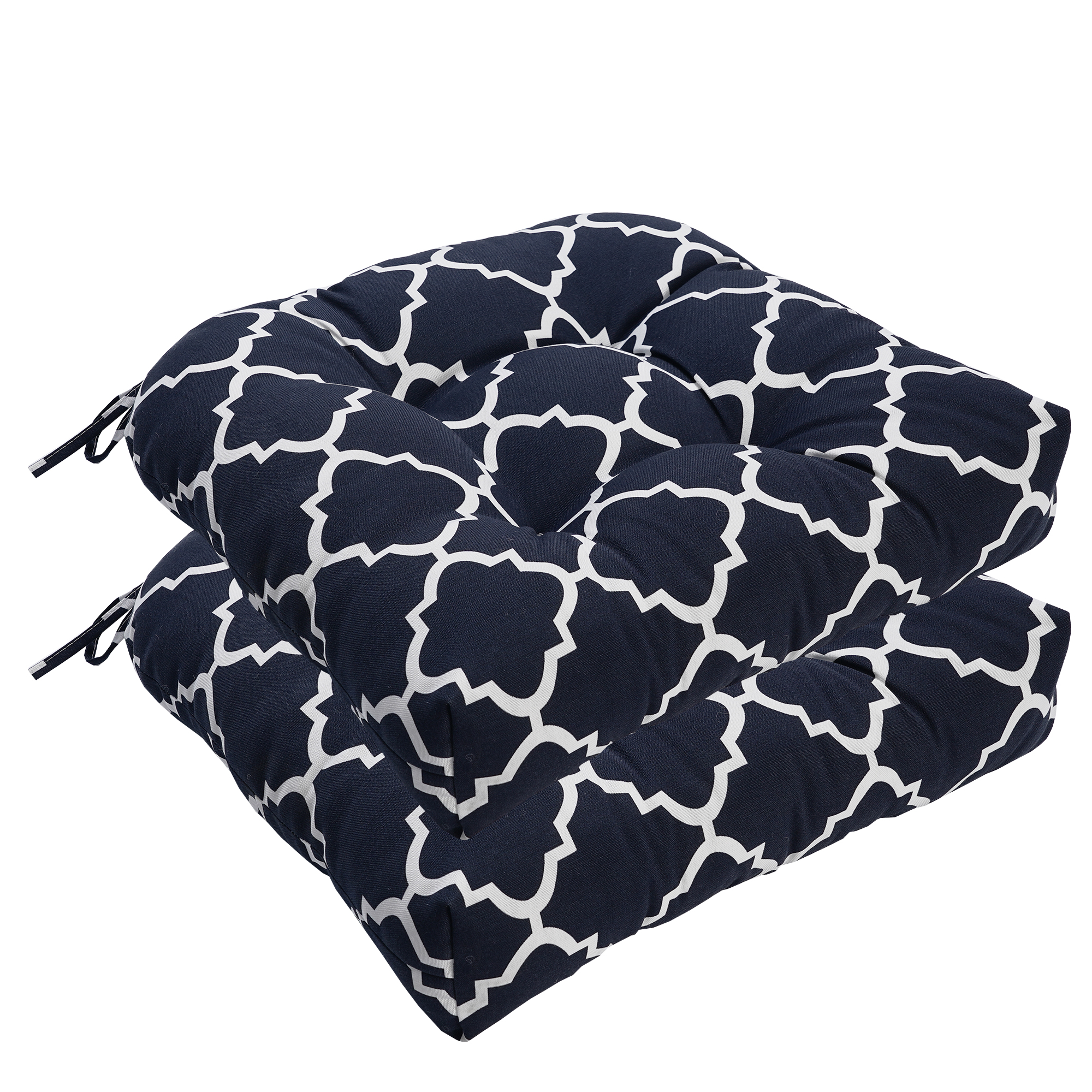 2 Pieces Set Outdoor Chair Cushions Seat Cushions Patio Chair Pads,Blue