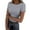 Light Gray, variant on Hauaitttt Women Short Sleeve Tops Crewneck Rib Knit Slim Fit Shirts Basic Tee 2025 Summer Casual T Shirt Trendy Clothes Women Casual Tee T Shirt Summer Women Shirts Layering Tee Long Sleeve Women