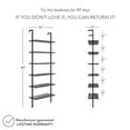 thumbnail image 7 of Nathan James Theo 6-Shelf Tall Bookcase, Open Wall Mount Ladder Bookshelf with Industrial Metal Frame, Nutmeg/Black, 7 of 7